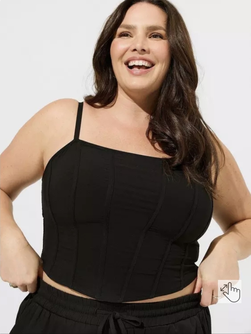 Torrid Black Corset Crop Top 2X - Picture 7 of 8
